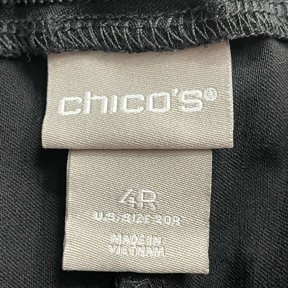 Chicos women’s pull on black rayon nylon spandex trousers pants size 4R size 20 - Picture 13 of 13